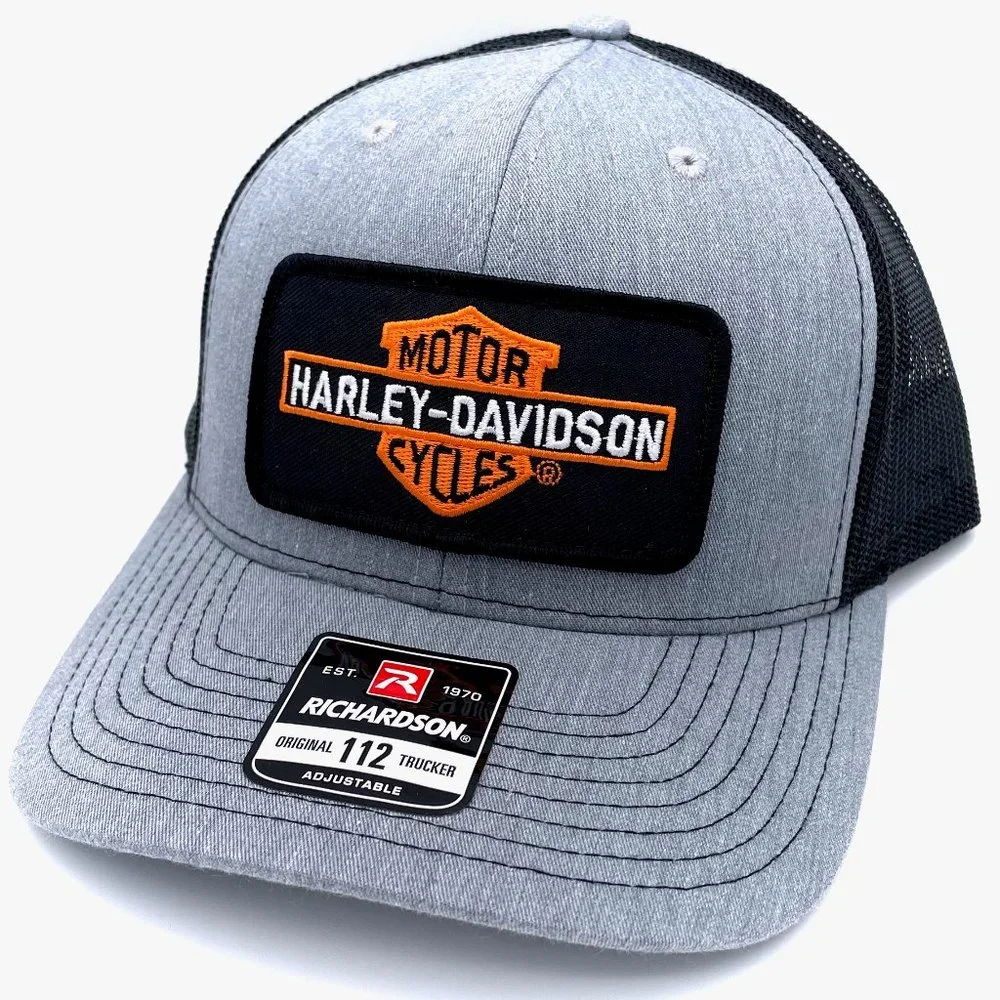 Harley Davidson Bar & Shield Patch Hat - Richardson 112 - Picture 1 of 8